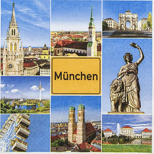 Munich Sights - Servietten 33x33cm