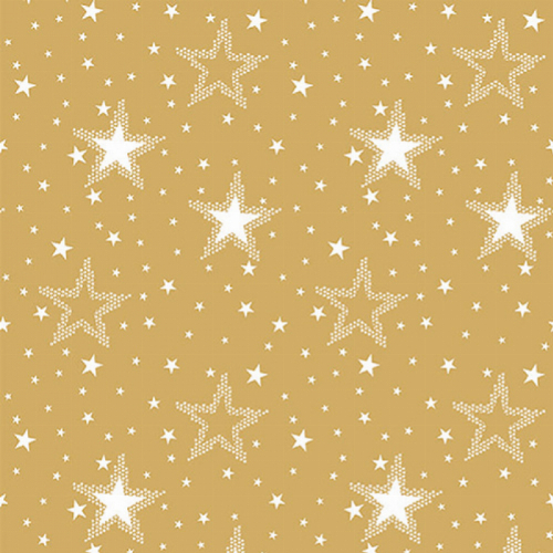 Sterne Gold  - Servietten 33x33cm