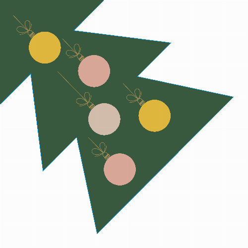 Weihnachtsbaum  -gestanzte Servietten
